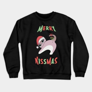 Merry Kissmas Cat Butt Christmas Mistletoe xmas funny Crewneck Sweatshirt